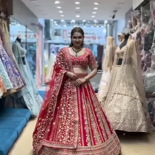 Pink, Gold Lehenga Choli