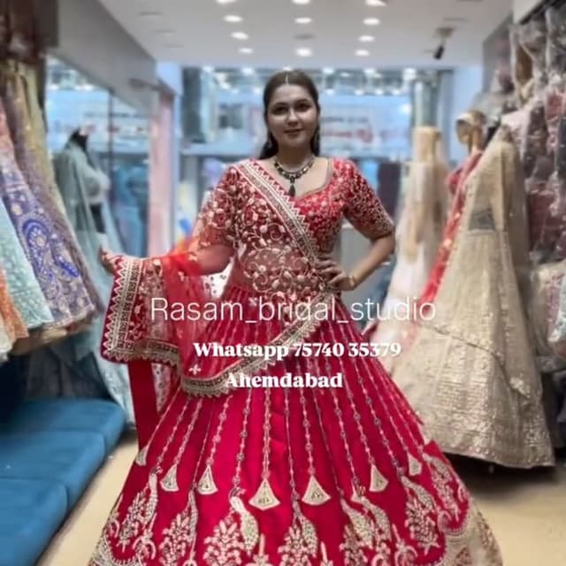 Red and Gold Lehenga Choli
