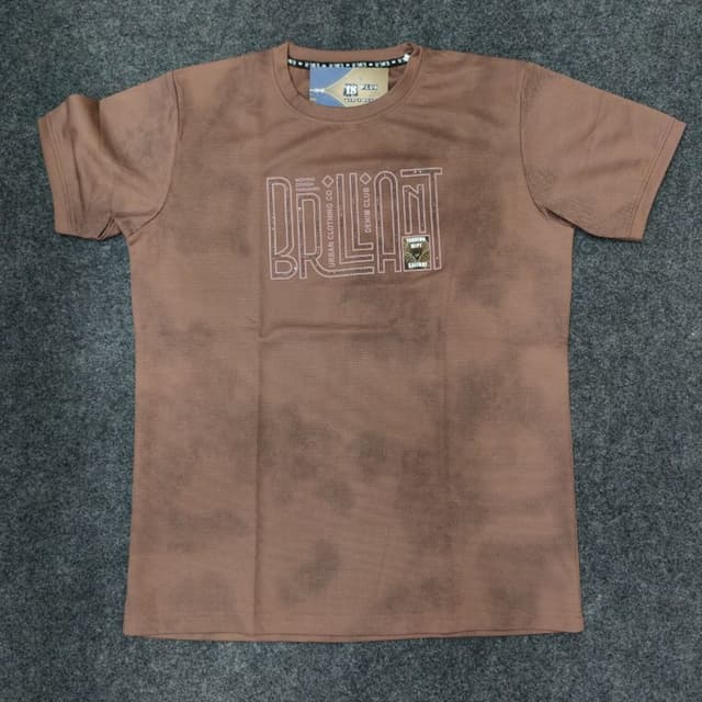 Brown and Faded Black T-Shirt
