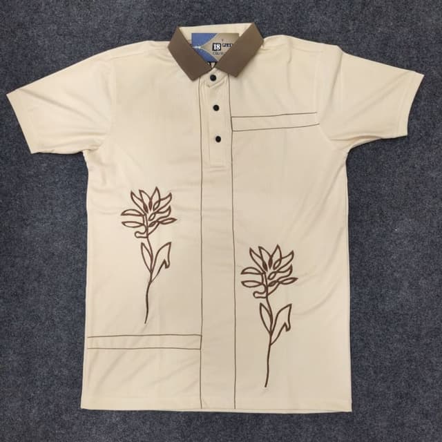 Beige and Brown Shirt