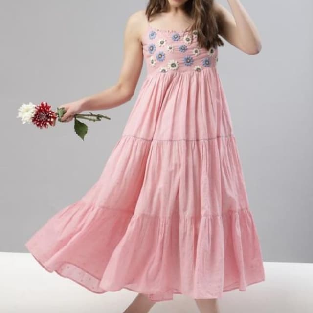 Pink, White, Blue Dress