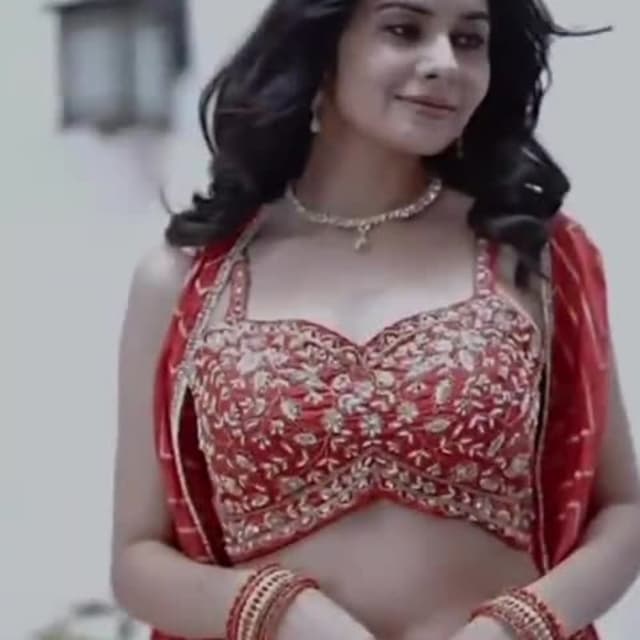 Red, Gold Blouse and Shawl