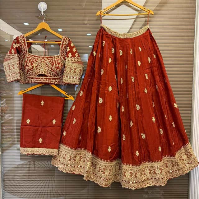 Red and Gold Lehenga Choli