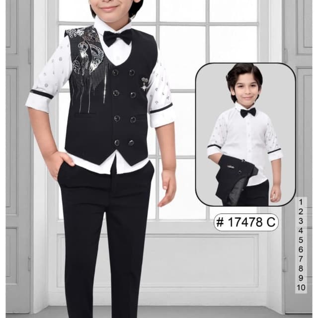 Black and White Suit