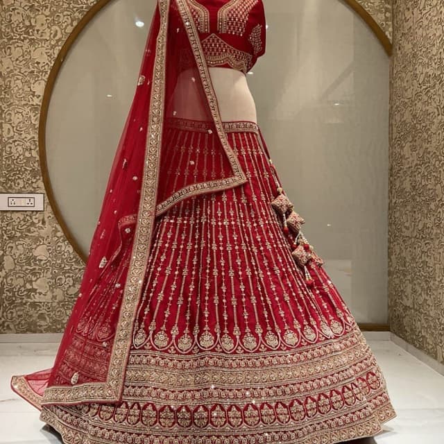 Red and Gold Lehenga Choli