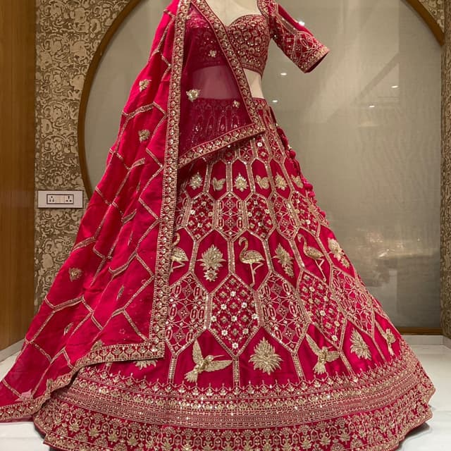 Red and Gold Lehenga Choli