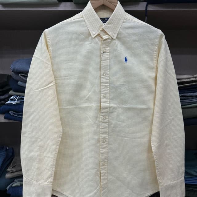 Pale Yellow and White Shirt