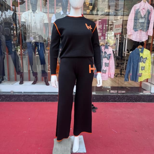 Black and Orange Tracksuit