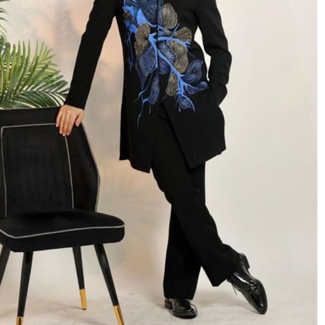 Black, Blue, Gold Jacket, Trouser