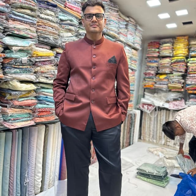 Maroon and Black Jacket and Trousers