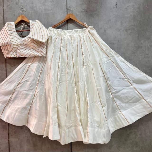Ivory and gold Lehenga