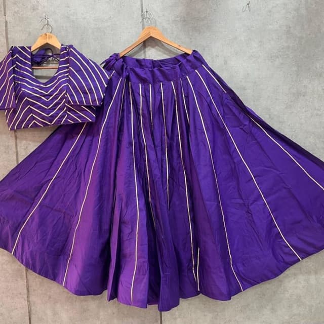 Purple and Gold Lehenga