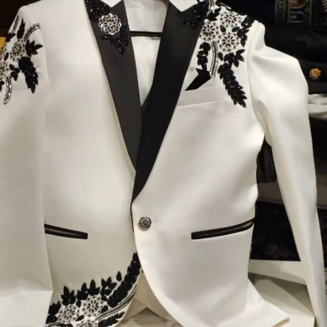 White and Black Blazer