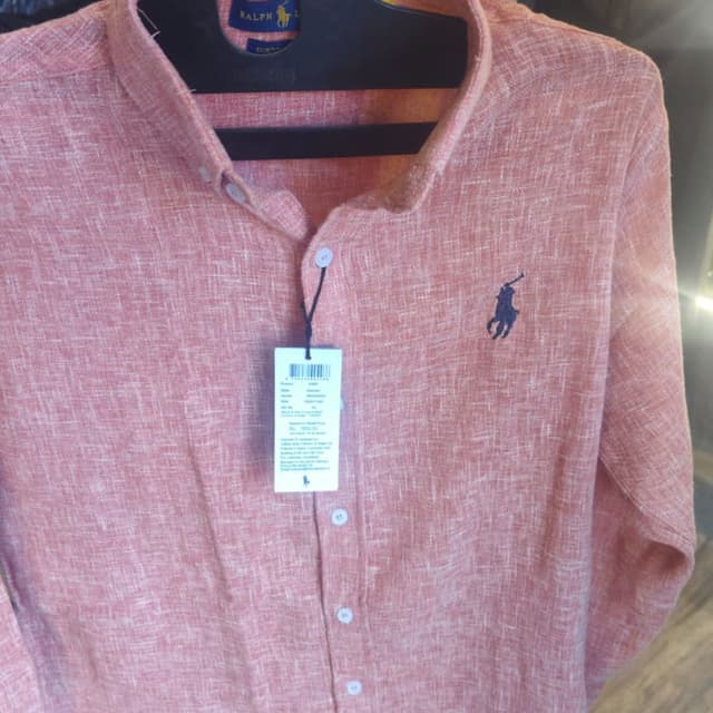 Salmon Pink and White Shirt