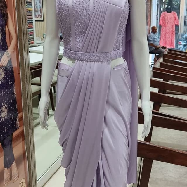 Lavender Saree