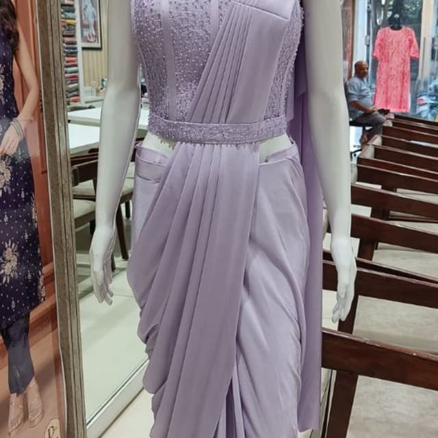 Lavender Saree