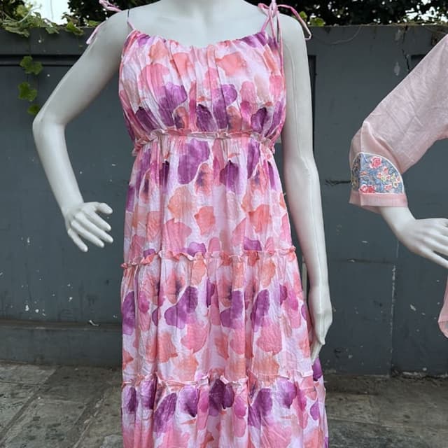 Pink, Purple, and Peach Dress