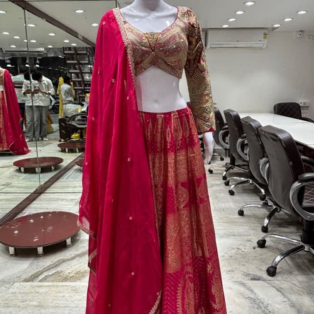 Red and Gold Lehenga Choli