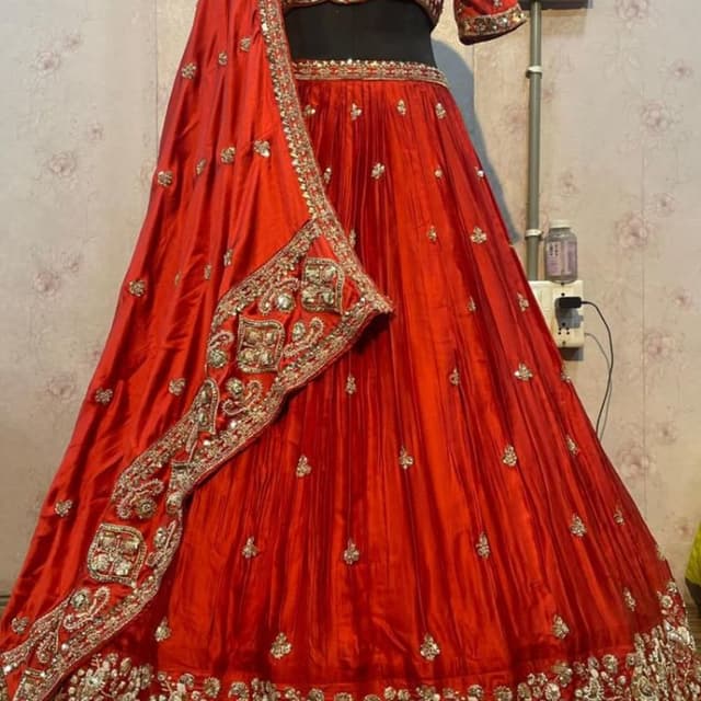 Red and Gold Lehenga Choli