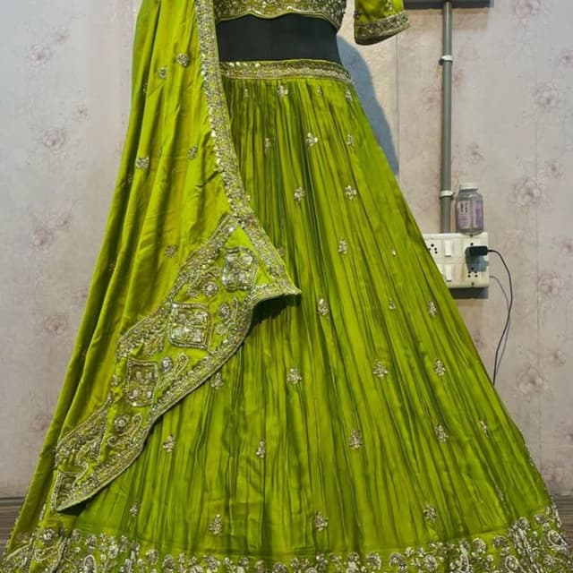 Green and Silver Lehenga Choli