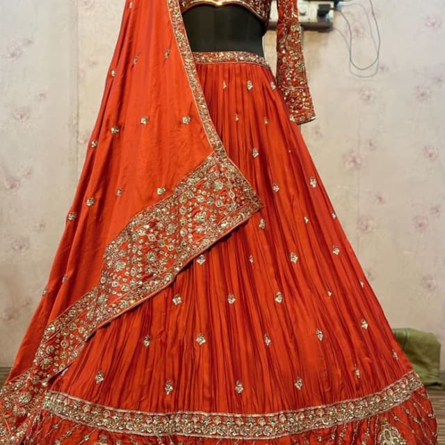 Red and Gold Lehenga Choli