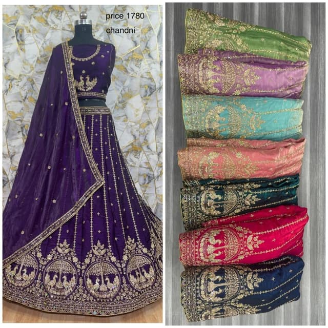 Purple with Gold, various other colors available Lehenga Choli