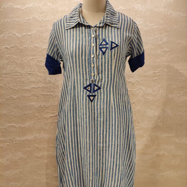 Blue and White Dress