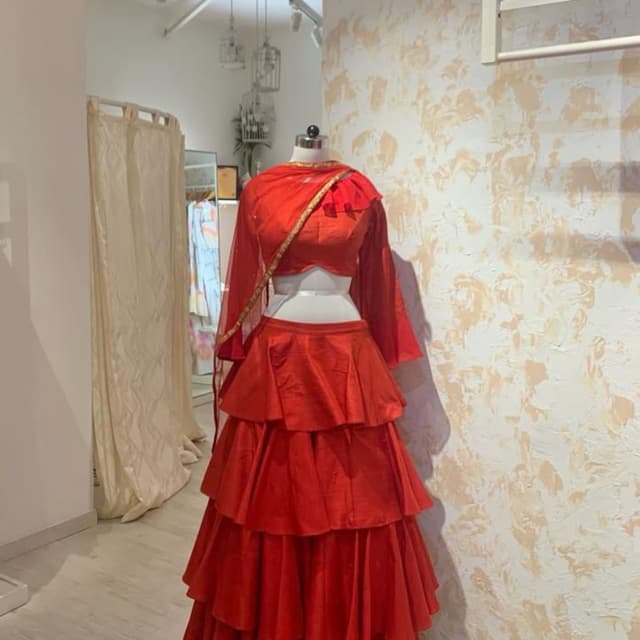Red and Gold Lehenga Choli