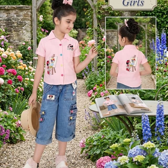 Pink and Blue Shirt and Jeans