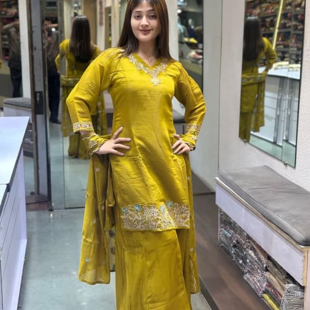 Mustard Yellow Salwar Kameez