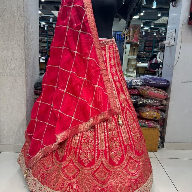 Red and Gold Lehenga Choli