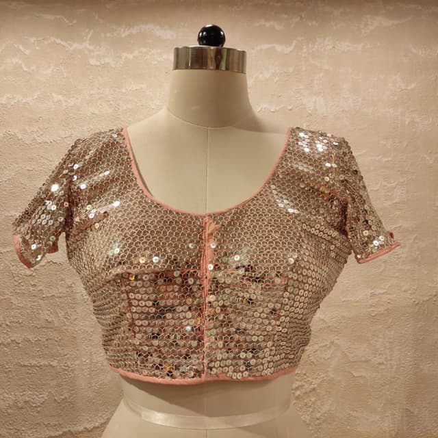 Silver and Peach Blouse