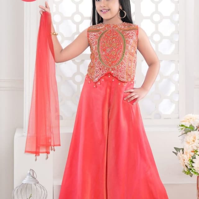 Orange, Red, Green, Gold Palazzo Suit