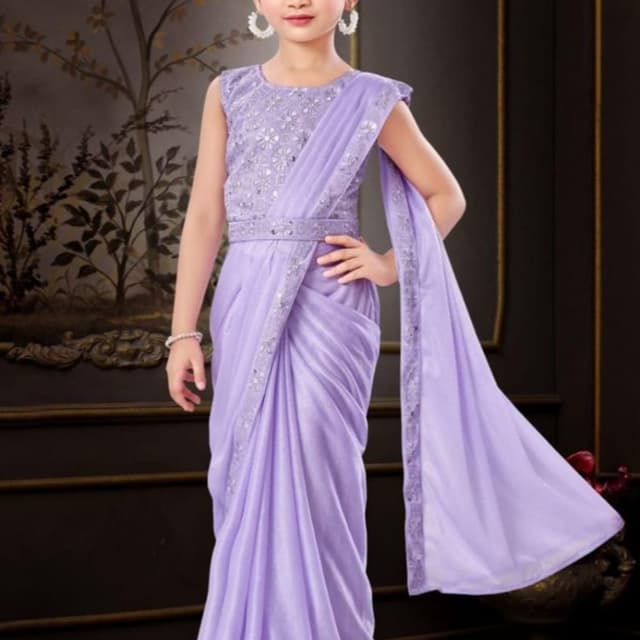 Lavender Saree