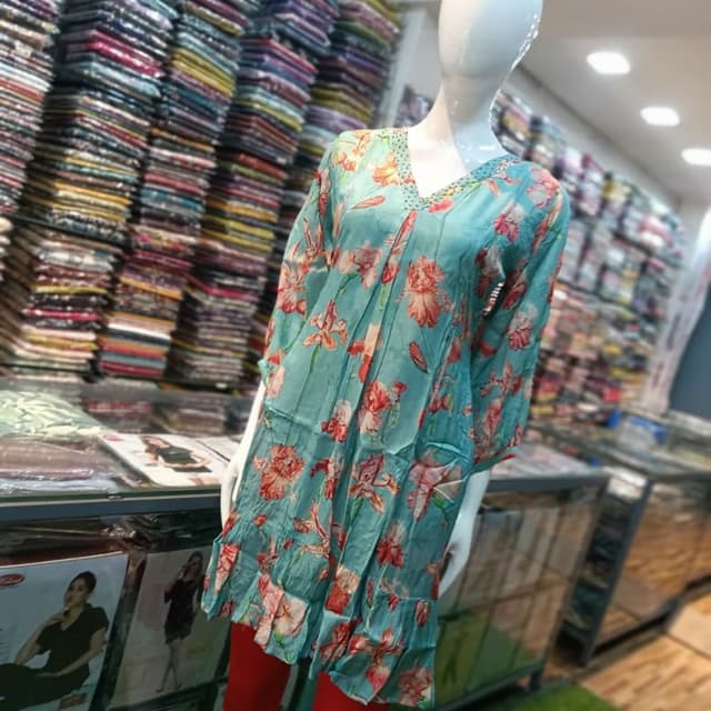 Teal, Red, White Tunic