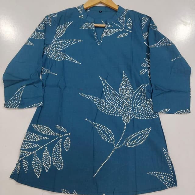 Teal and White Tunic