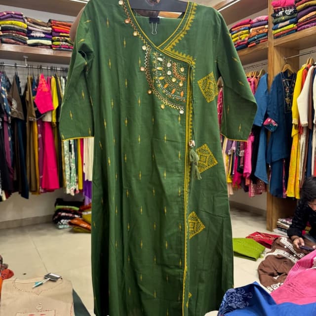 Green and Yellow Kurti