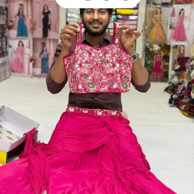 Pink, White, Green Lehenga Choli