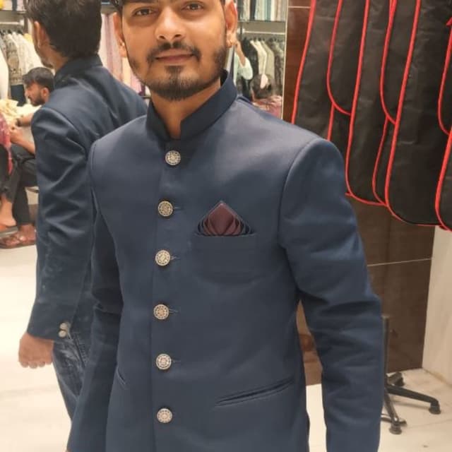 Navy Blue and Maroon Jacket