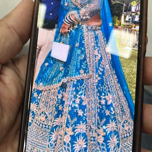 Blue, Gold Lehenga Choli