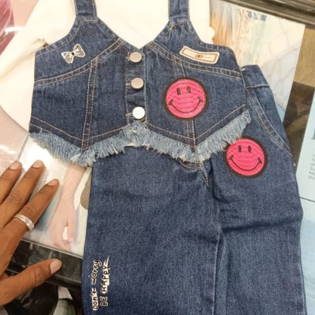 Blue, White, Pink Outfit