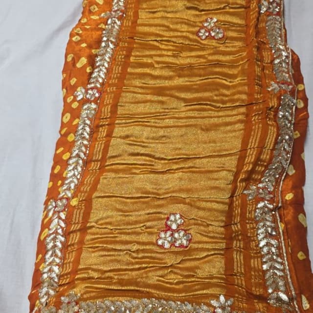 Orange and Gold Saree