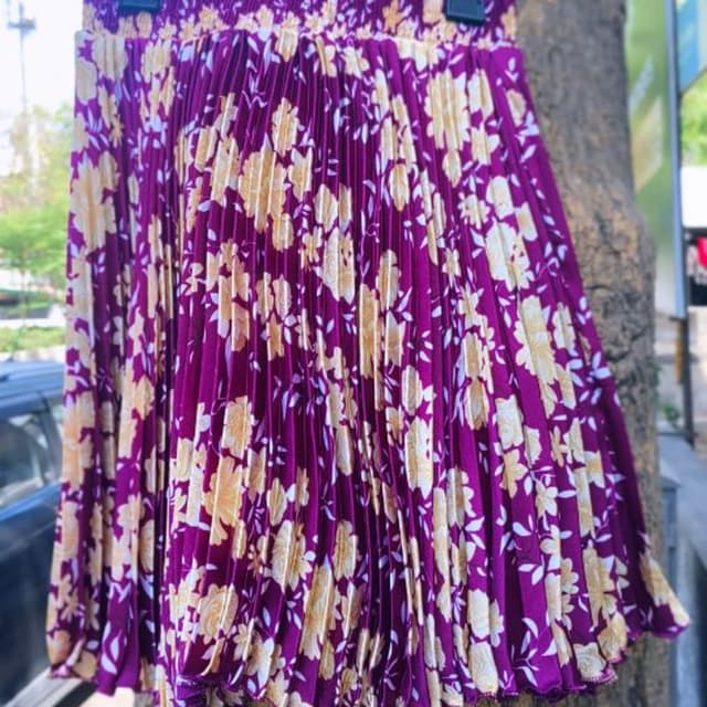 Purple, Gold, White Skirt