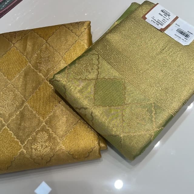 Gold, Green Saree