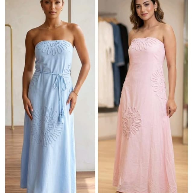 Light Blue and Pink Dress