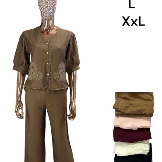 Brown Co-ord set (Top and Pants)