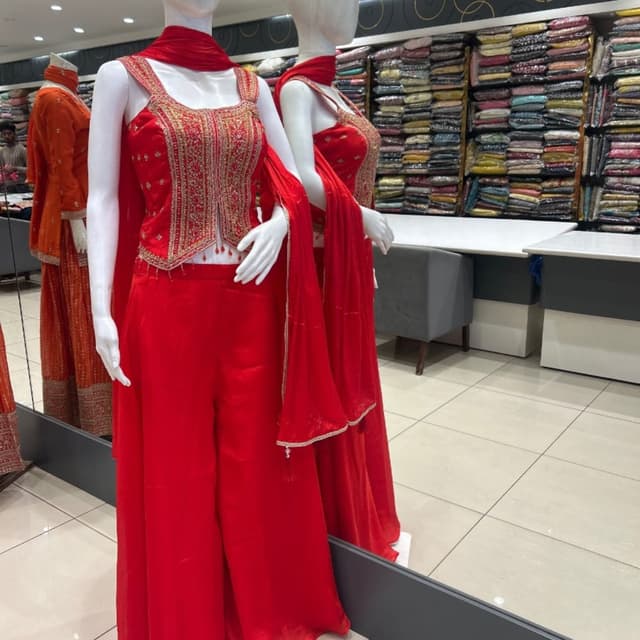 Red Lehenga Choli, Palazzo Suit