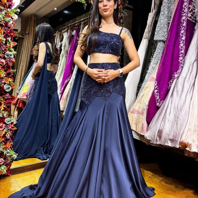 Navy Blue Lehenga Choli