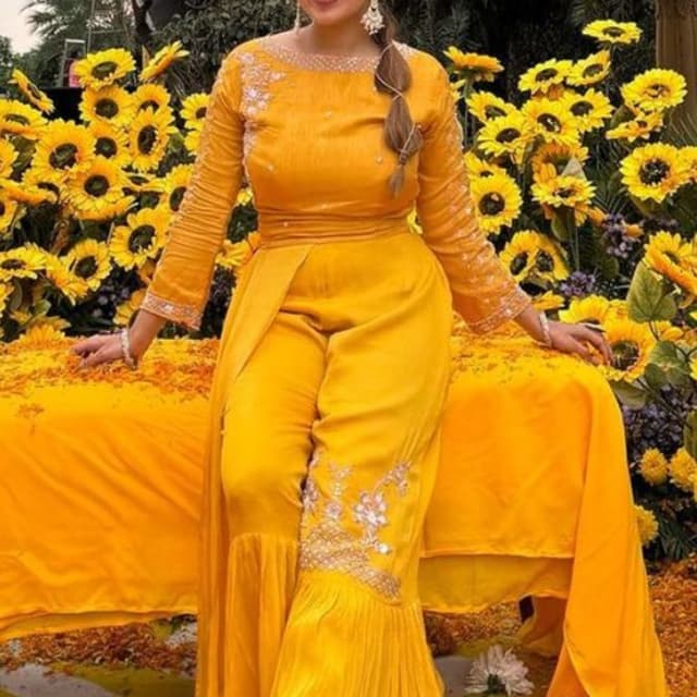 Yellow Sharara Set