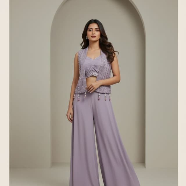 Lavender Palazzo Suit